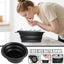Face Ice Bath Bowl Camping Wash Basin Silicone Reusable Foldable Cooling Washing Basin With Build In Cube Tray For Facial Roller