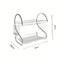 High Quality Stainless Steel Dish Drying Rack S Shape Metal Tableware Holder 2 Tier Space Saving Kitchen Organizer Kitchen