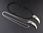 Punk Fashion Brave Men Wolf Gog Teeth Spike Pendant Necklace Women Men Lucky Jewelry Classic Fang Tooth Amulet Pendant Necklace