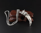 Punk Fashion Brave Men Wolf Gog Teeth Spike Pendant Necklace Women Men Lucky Jewelry Classic Fang Tooth Amulet Pendant Necklace