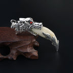 Punk Fashion Brave Men Wolf Gog Teeth Spike Pendant Necklace Women Men Lucky Jewelry Classic Fang Tooth Amulet Pendant Necklace
