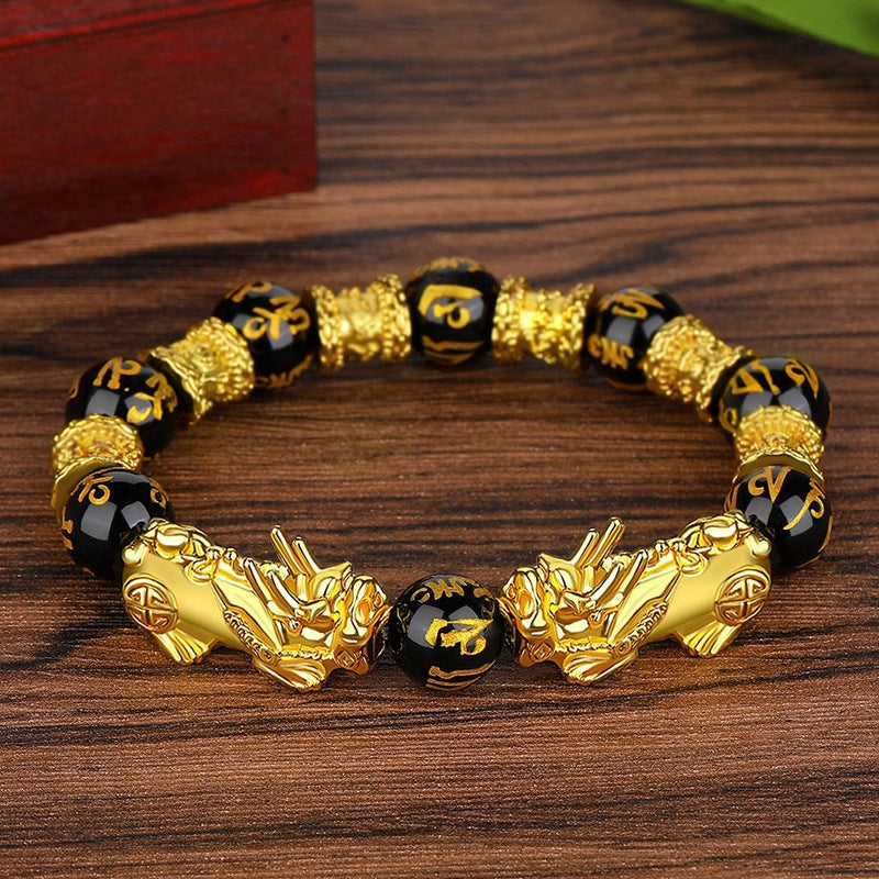 Pixiu Guardian Bracelet Bring Luck Wealth Beads Strand Bracelets Chinese Fengshui Wristband Unisex Lucky Wealthy Men Women