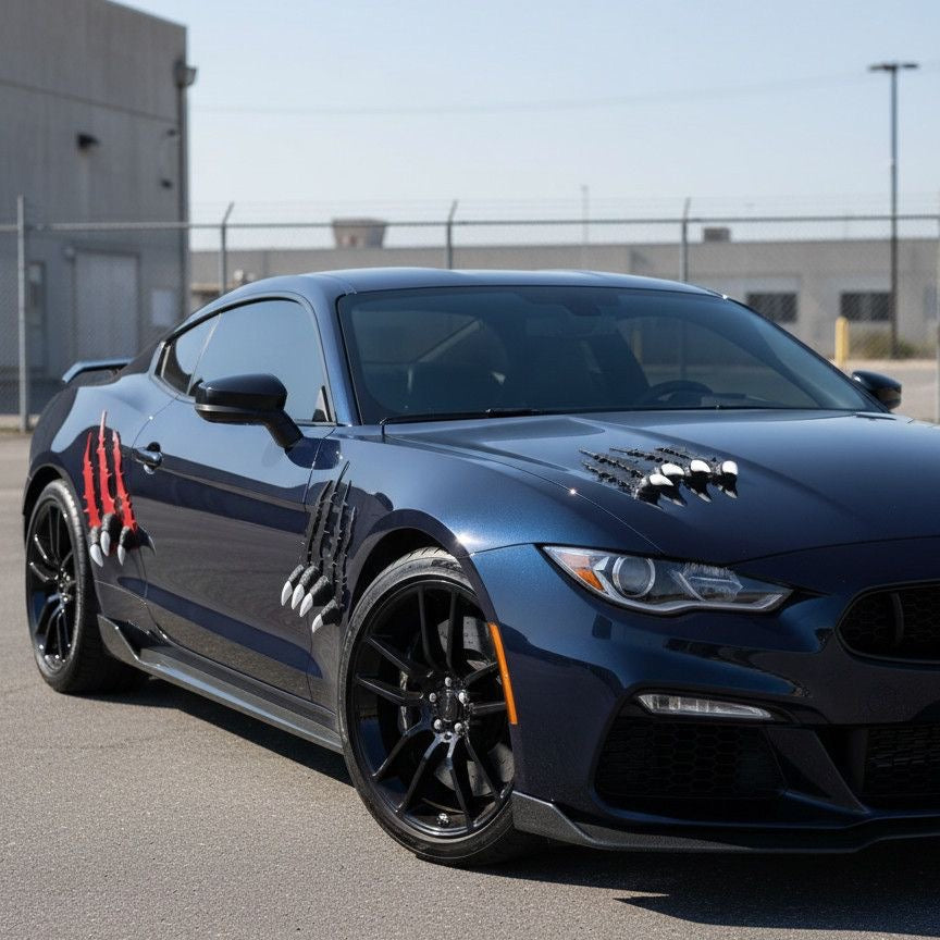 Creative 3D "Venom Claw" decal—versatile sticker for covering scratches; suitable for headlights, wheel arches, and electric vehicle bodies