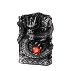 Cool Dragon Kerosene Lighter Windproof Reusable for Men Smoking(B) | Cool Dragon Kerosene Lighter Windproof Kerosene Lighters Vintage Reusable Trench Lighter Grinding Wheel Lighters