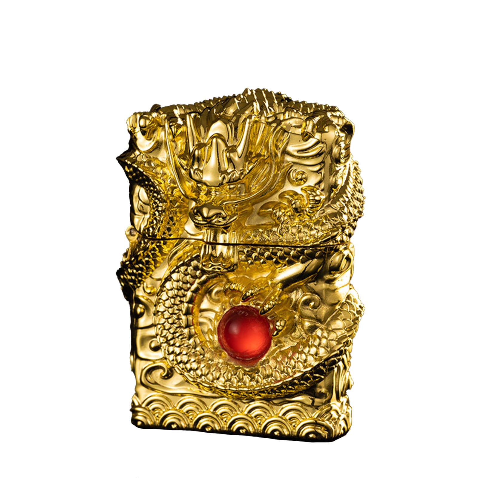 Cool Dragon Kerosene Lighter Windproof Reusable for Men Smoking(B) | Cool Dragon Kerosene Lighter Windproof Kerosene Lighters Vintage Reusable Trench Lighter Grinding Wheel Lighters