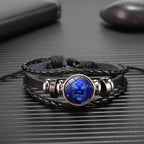 12 Zodiac Signs Constellation Charm Luminous Bracelet Men Women Fashion Multilayer Weave Leather Bracelet & Bangle Birthday Gift