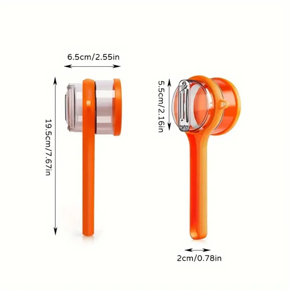 Peeler with Storage Box, Fruit and Vegetable Peeler, Double-Sided Stainless Steel Multi-Functional Peeler, Suitable for Kitchen