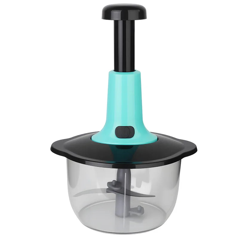 Multifunctional Manual Food Processor with Blade Guard Easy Clean Ergonomic Handle Ideal for Vegetables Garlic Meat Kitchen Tool
