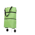 Large capacity shopping bag with wheel Portable foldable tug bag Folding home shopping cart Shopping camping storage