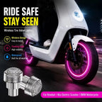 Motorcycle Tire Valve Light Rim Strobe Warning Wheel Lamp Flashing Vibration Activated Waterproof Decorative for Car E-Scooter
