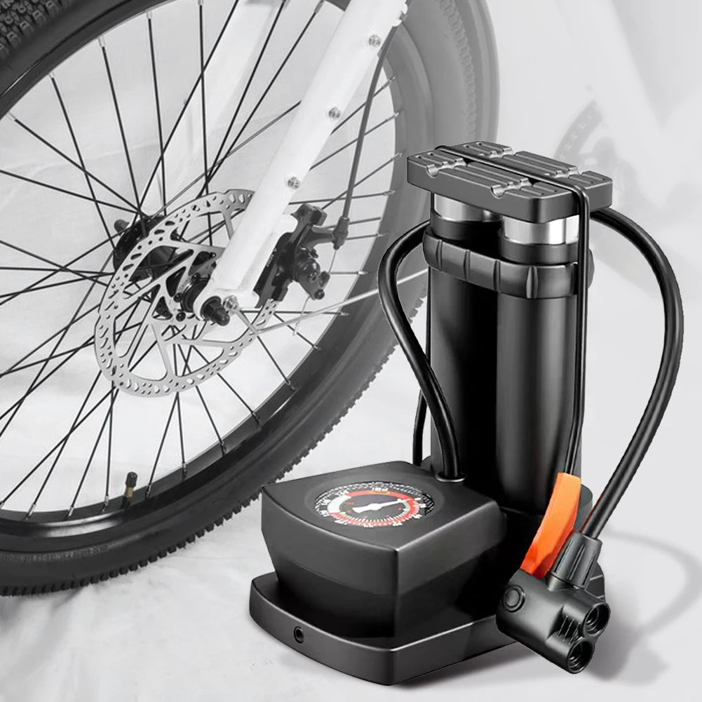 Foot Pedal Portable Pump High  Bicycle Tire Air Pump Schrader Valve Car Basketball Inflator for Bikes Ball Inflatable