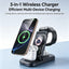 Foldable Power Dock for Phone Watch Buds, 3 in 1 Wireless Charging Station for Travel Storage, Desk Organization K1KF