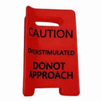 Novelty Caution Sign Hair Claw Clip Warning Message Thick Hairs Design Overstimulated Hair Clip Sensory Input Safety Awareness