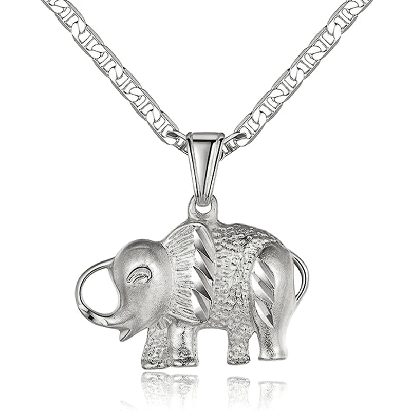 Elephant Pendant Chic Animal Necklace for Women Metal Gold Color /silver Color Jewelry for Daily Life Trendy Accessories Secondary image