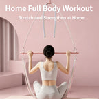 Multifunctional Pilates Bar Kit with Resistance Bands, Portable Home Gym Tool for Back Shaping, Squat & Glute Workout