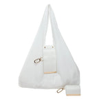 Keychain Storage Bag Foldable Reusable Mini Tote Bag Lightweight Eco-Friendly Foldable Shopping Bag Large Capacity Key Ring Expandable Reusable Bag