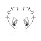 Hyperbole Silver Color Spider Drop Earrings For Women Simple Design Harajuku Insect Spiders Dangle Earring Party Jewelry