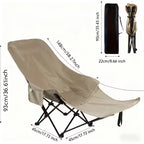 300-Pound Heavy-Duty Foldable Beach Chair with Adjustable Height and Crossed Backrest - Portable Outdoor Chair for Camping, Fish