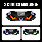 Solar Powered Car Window LED Light Vibration Activated Auto On/Off Devil's Eye Solar Charging Type-C Rechargeable Warning Light
