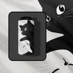 Classic Tuxedo Cats Auto Parasol - Heavy Duty UPF 50+ Black Lining, 8 Fiberglass Ribs Wind Resistant, Digital Print Foldable for