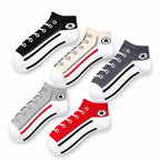 5Pairs Men's Invisible Boat Socks Summer Thin Cotton Breathable Socks Low Cut No Show Socks Anti Odor Sweat Absorbent