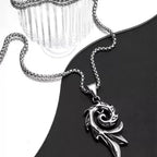New phoenix spiral stainless steel pendant necklace punk style couple party necklace lucky necklace