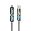 USB、Type C, lightning-Max 240W Fast Charging and Data Sync MFISH 4-in-1 Multi-Function USB Charging Cable for 16/15, iPad