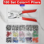 9.5mm Metal Hollow Five-Claw Snap Button For Installing Clothes Bag Sewing And DIY Craft Hand Pliers Tool
