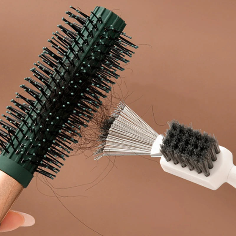 1Pcs Comb Cleaner Delicate Cleaning Hair Brush Comb Cleaning Tools Handle Embeded Tool 2 in1 Airbag-comb Cleaner Edge Brush