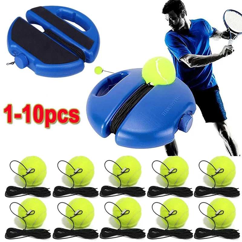 Heavy Duty Tennis Training Aids Base With Elastic Rope Ball Practice Self-Duty Rebound Tennis Trainer Partner Sparring Device मुख्य तस्बिर