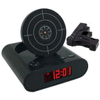Target Alarm Clock with Gun & LED Display Creative Target Laser Shooting Clocks 2 Alarming Wake Up Digital Electronic Desk Clock