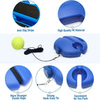 Heavy Duty Tennis Training Aids Base With Elastic Rope Ball Practice Self-Duty Rebound Tennis Trainer Partner Sparring Device