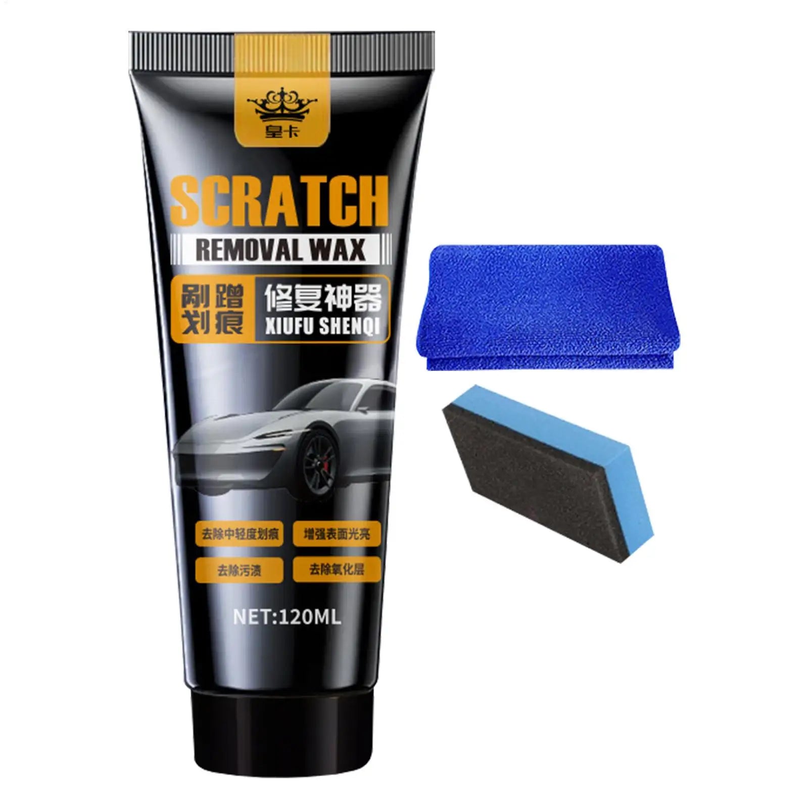Car paint scratch remover and repair wax 120ml Remove Surfaces Scratches Repair Wax with Sponge Deep Scratch Repair Agent