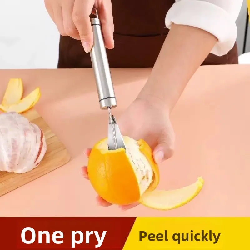 Stainless Steel Orange,Citru Peeler,Simple Lemon Peeler,Creative Cutter,Orange Peeler Tool With Handle,Restaurant Kitchen Gadget