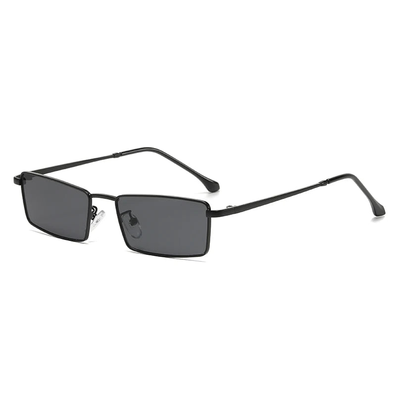 Metal Square Small Frame Sunglasses Women INS Fashion Luxury Street Photography Eyeglasses Sunshade Retro Unisex Sun Glasses