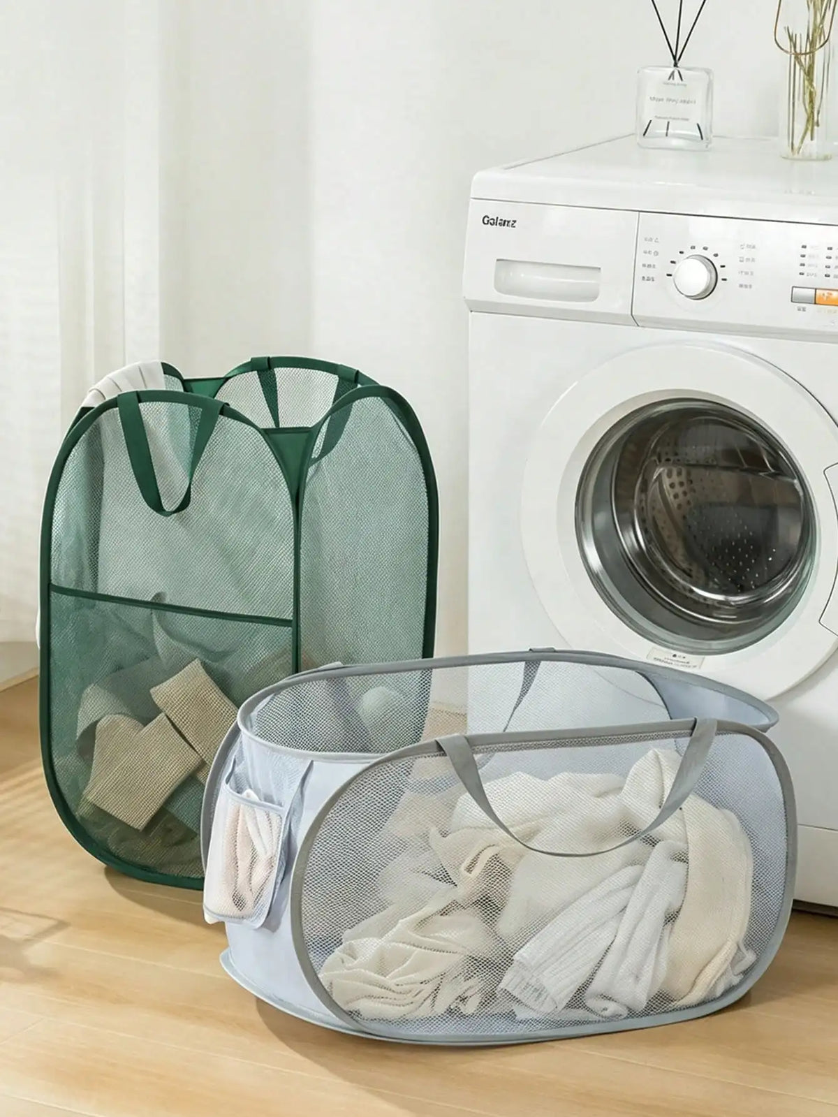 Foldable Dirty Laundry Basket, Open-Top Laundry Hamper, Foldable Storage Basket, Household Laundry Storage Bin, Home Organization and Storage Supplies