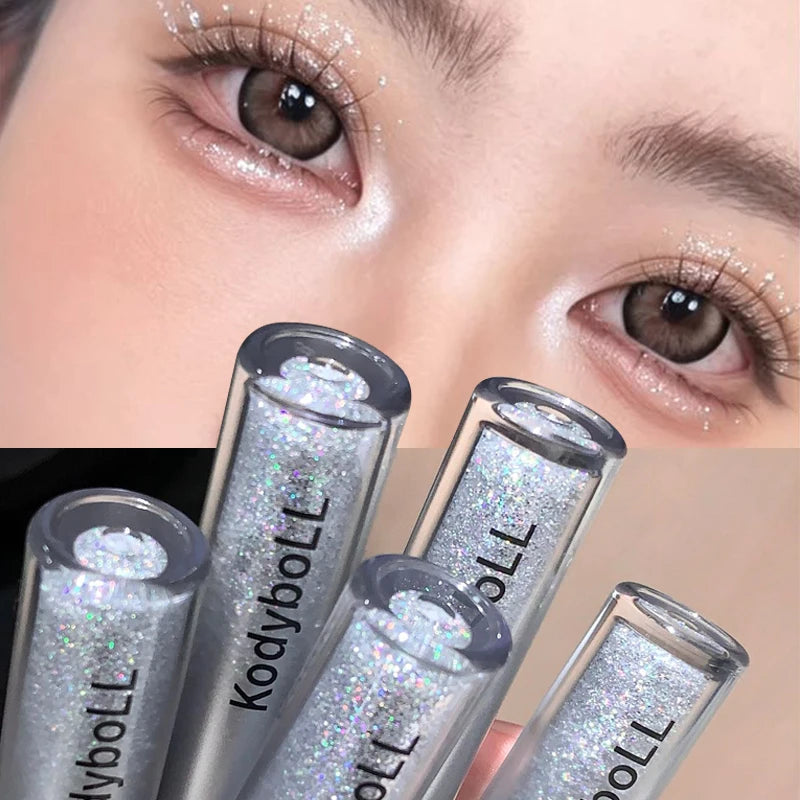 1 Pcs Diamond Silvery Glitter Mascara Long Lasting Sparkling Waterproof Beauty Eyelashes Extension Quick Dry Shimmer Eye Makeup