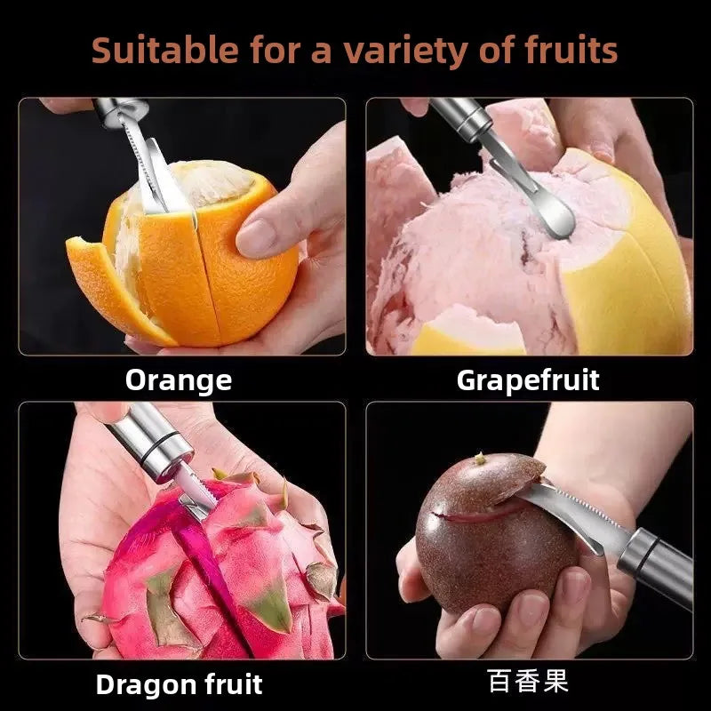 Stainless Steel Orange,Citru Peeler,Simple Lemon Peeler,Creative Cutter,Orange Peeler Tool With Handle,Restaurant Kitchen Gadget