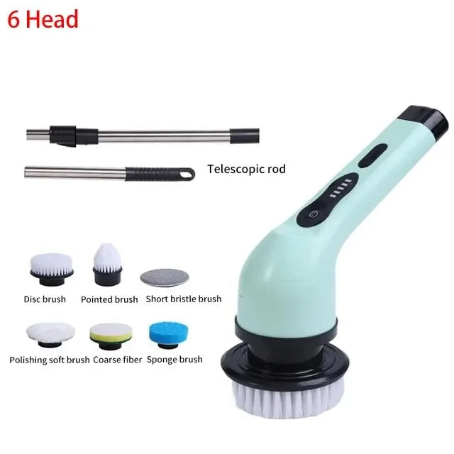 Multifunctional Electric Cleaning Brush Electric Cordless Spin Scrubber Toilet Mops Portable Cleaning Tool For Kitchen/Bathroom/