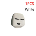 Universal Car Headrest Cover Funny Car Seat Face Mask Ski Mask Wrap Protection Vehicle Front Head Rest Protectors Accessories