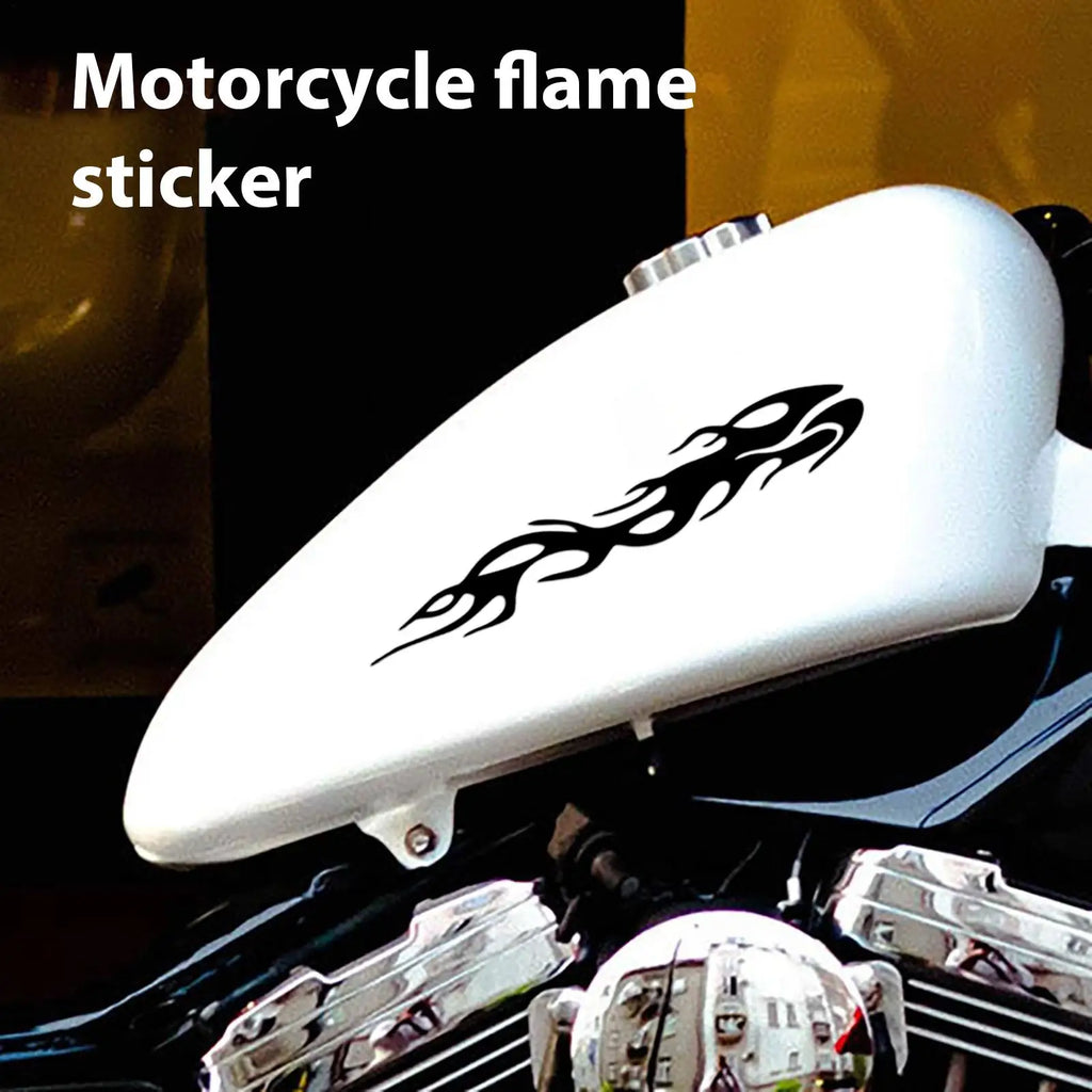 1 Pair Reflective Flame Motorcycle Stickers, Waterproof Self-Adhesive Decals For Trucks Cars, Outdoor Safety Vehicle Decals