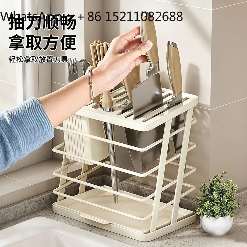 LLY Carbon Steel Z-Shaped Bevel Tool Holder Multifunctional Shelf Kitchen Tool Storage Rack मुख्य तस्बिर