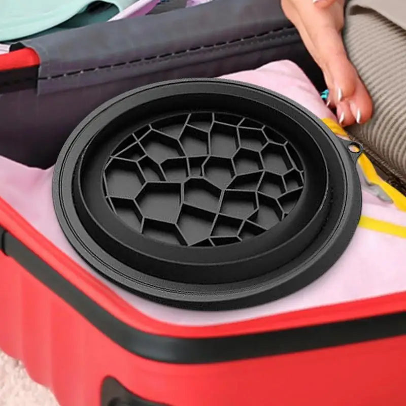 Face Ice Bath Bowl Camping Wash Basin Silicone Reusable Foldable Cooling Washing Basin With Build In Cube Tray For Facial Roller