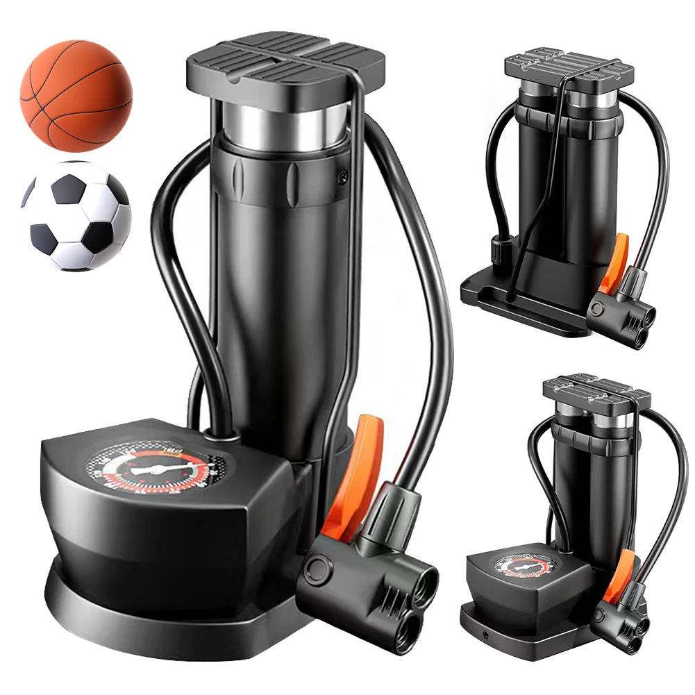 Foot Pedal Portable Pump High  Bicycle Tire Air Pump Schrader Valve Car Basketball Inflator for Bikes Ball Inflatable