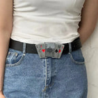 Poker Trendy Metal Belt Buckle Lighter, Men's Belt-integrated Lighter, Smoking Accessory & Gift