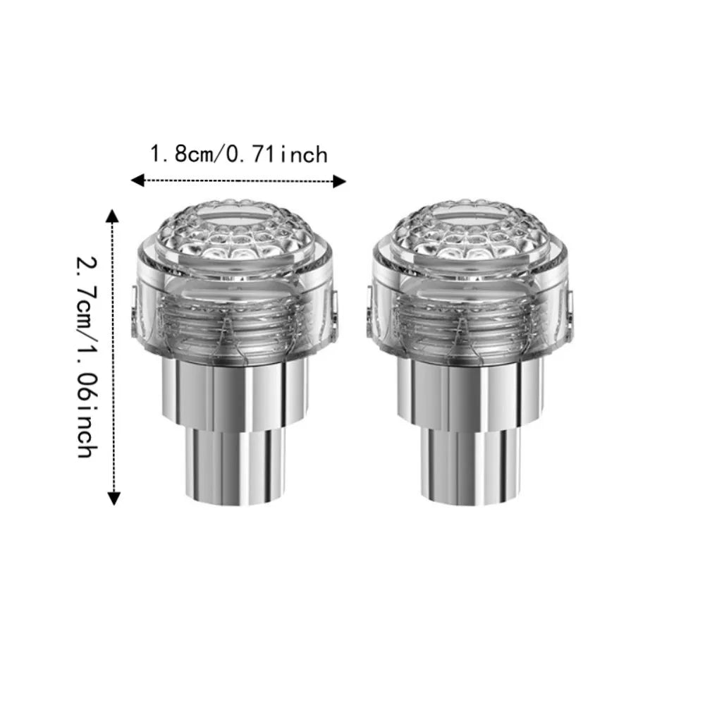 Motorcycle Tire Valve Light Rim Strobe Warning Wheel Lamp Flashing Vibration Activated Waterproof Decorative for Car E-Scooter