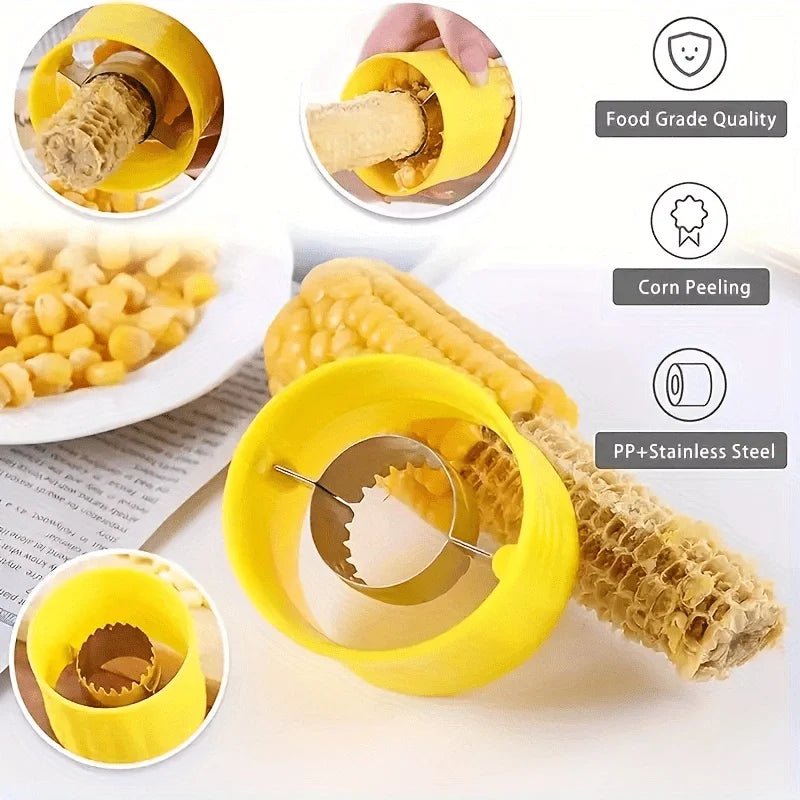 Corn Stripper Peeler Cob Cutter Thresher Corn Stripper Fruit Vegetable Tools Cooking Tools Kitchen Accessories Cob Remover