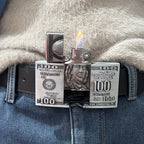 Poker Trendy Metal Belt Buckle Lighter, Men's Belt-integrated Lighter, Smoking Accessory & Gift