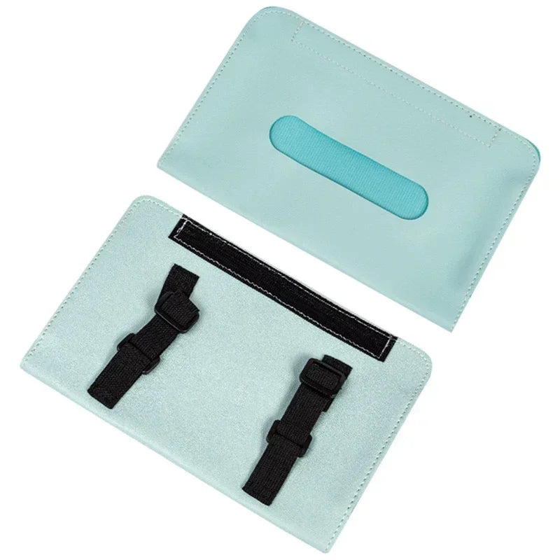 Car Tissue Box Hanging Sun Visor, Backrest Sunroof, Car Drawer Hanging Creative Leather Car Interior Supplies