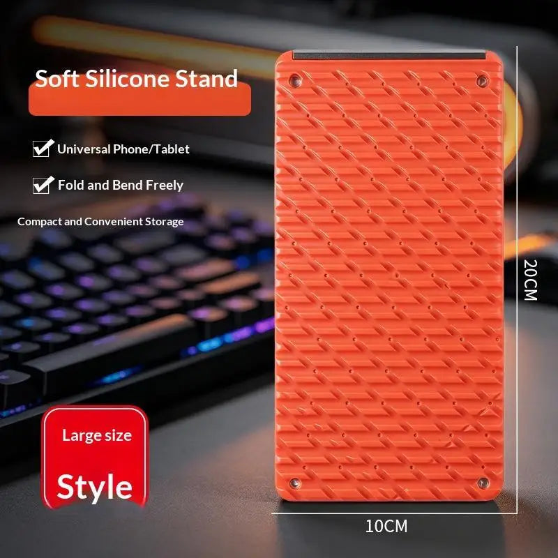 ۞ Creative Silicone Phone Stand - Flexible Foldable Transformable Desk Tablet Laptop Holder Travel Accessory 1PC